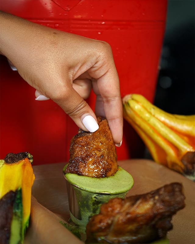 Hand-dipped appetizer with fries, a shareable happy hour bite at Red Crown sports bar, alongside burgers and sandwiches